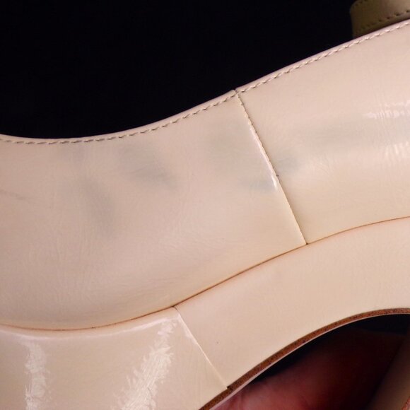 JESSICA SIMPSON size 9M JS-MACEE nude-beige ultra-high-heel platform pumps - Picture 13 of 16